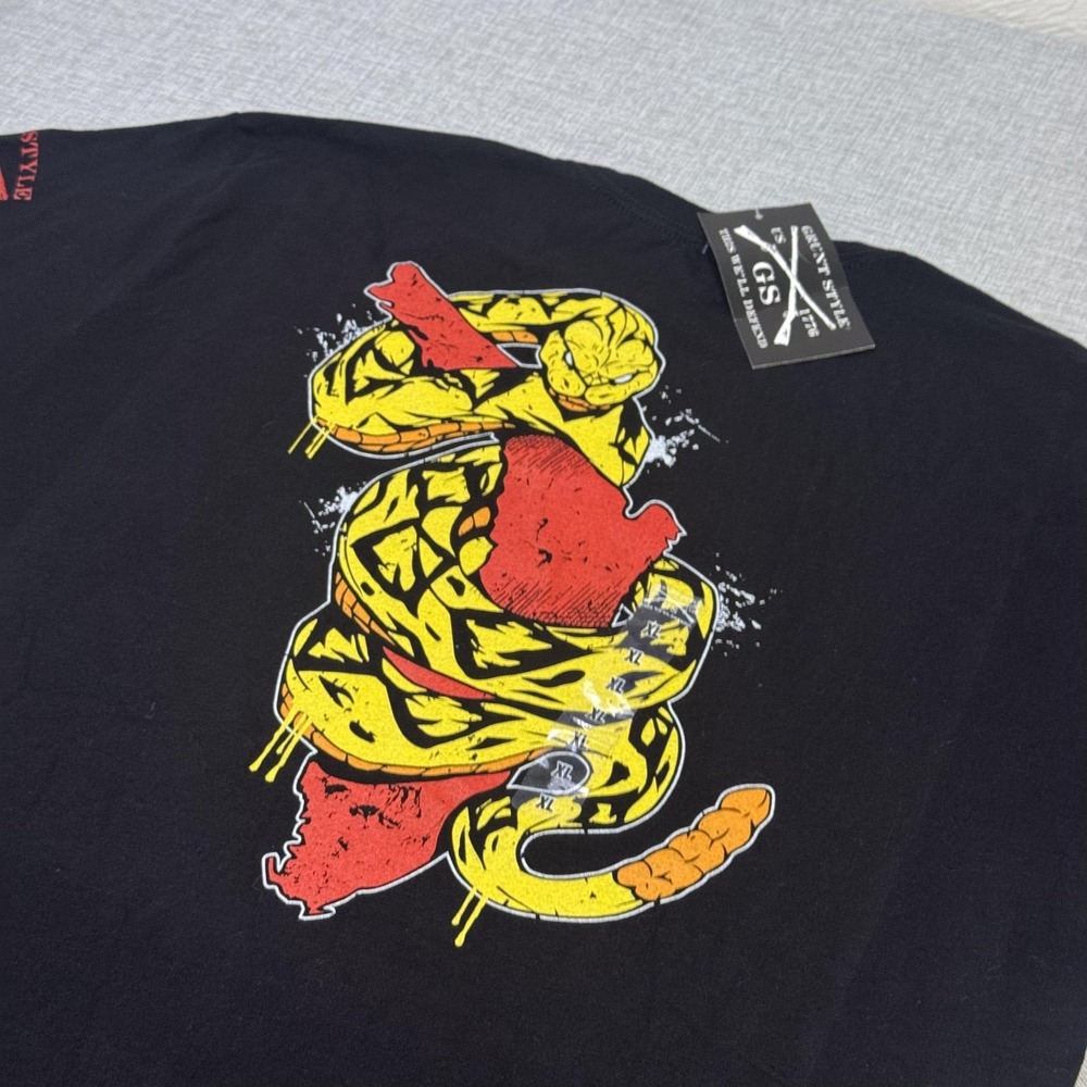 Grunt Style T-Shirt Mens XL Black Don't Tread On Me Snake Graphic Crew Neck